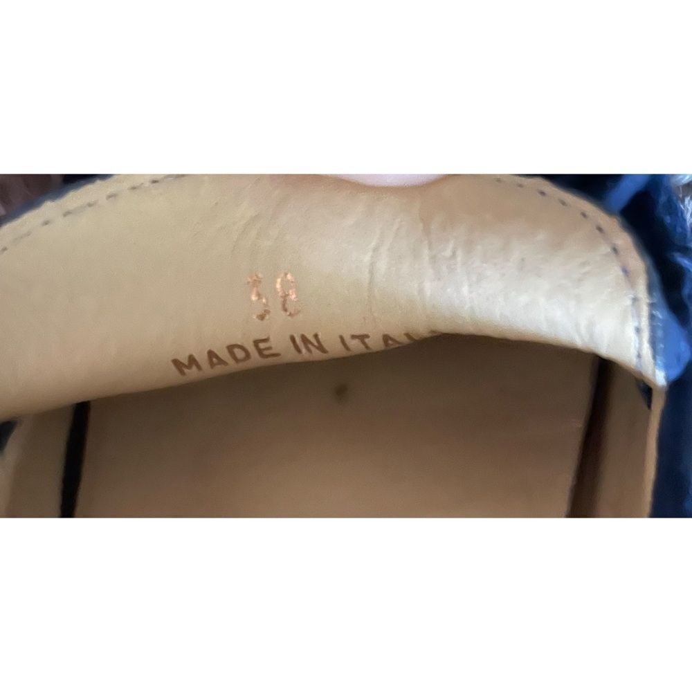 M. Gemi Fringe Driver Loafers in Navy Size 38/8 NWOB - Picture 5 of 6